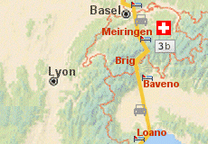Rhine - Swiss - Italy - Sth France map